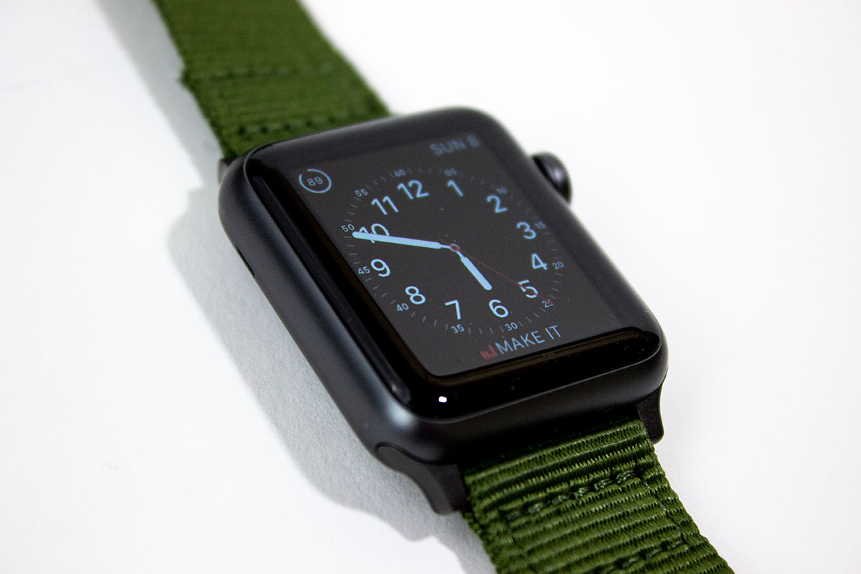 Apple Watch Green Strap Close Up
