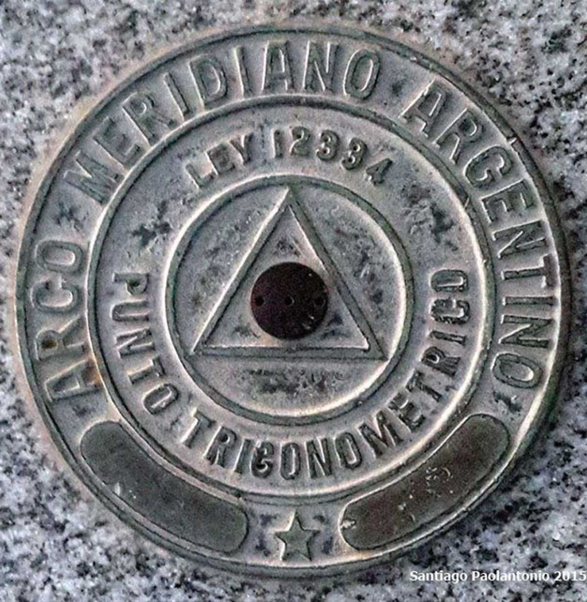 A bronze medallion of the Astronomical Observatory of the National University of Cordoba